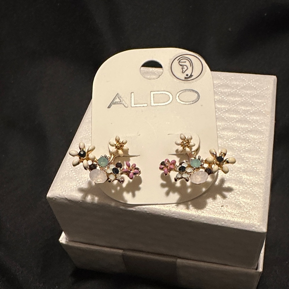 Aldo Multicolor Floral Earrings